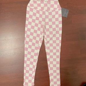 Grayson threads pink check pant girls size 6